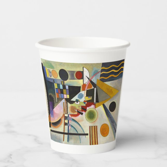 Kandinsky Modern Abstract Colourful Artwork Paper Cups (Front)