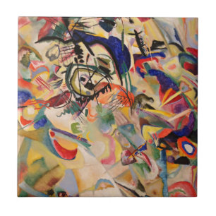 Kandinsky Modern Abstract Painting Artwork Ceramic Tile