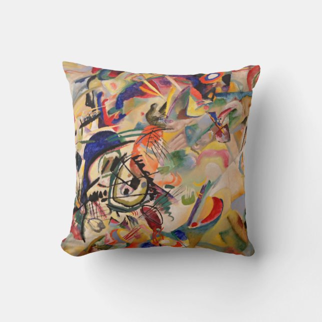 Kandinsky Modern Abstract Painting Artwork Cushion (Front)