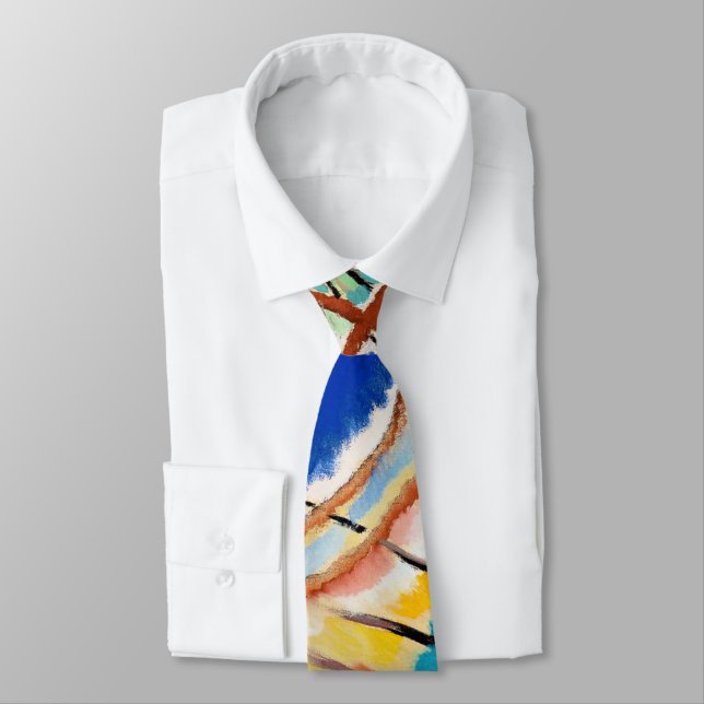 Kandinsky Modern Abstract Painting Artwork Tie (Tied)