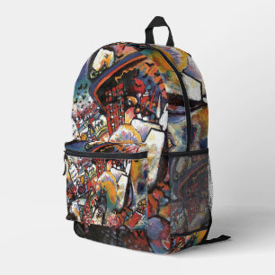 Kandinsky Moscow I Cityscape Abstract Art Printed Backpack