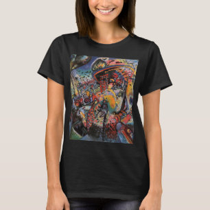 Kandinsky Moscow I Cityscape Abstract Black T-Shirt