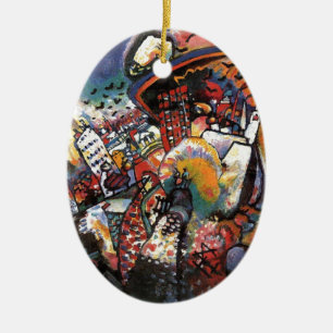 Kandinsky Moscow I Cityscape Abstract Painting Ceramic Tree Decoration