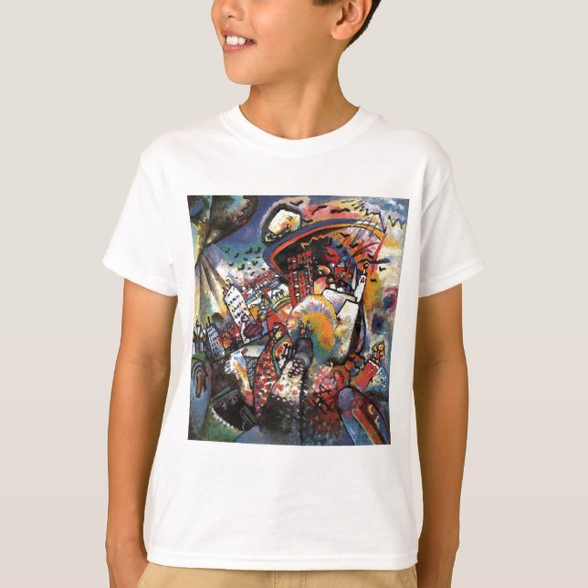 Kandinsky Moscow I Cityscape Abstract Painting T-Shirt (Front)
