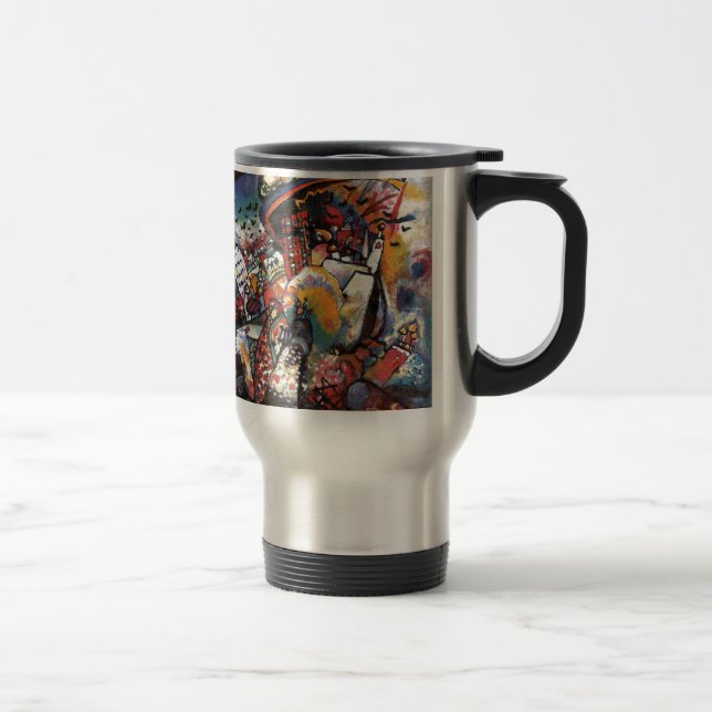 Kandinsky Moscow I Cityscape Abstract Painting Travel Mug (Right)