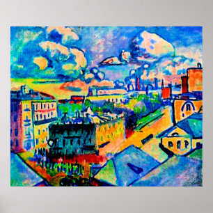 Kandinsky - Moscow, Zubovskaya  Square, Study Poster