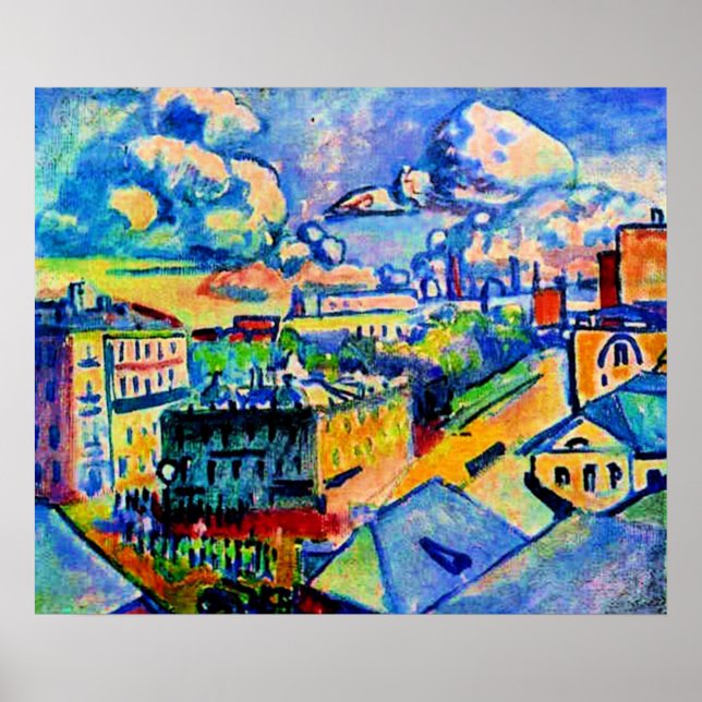 Kandinsky - Moscow, Zubovskaya  Square, Study Poster (Front)