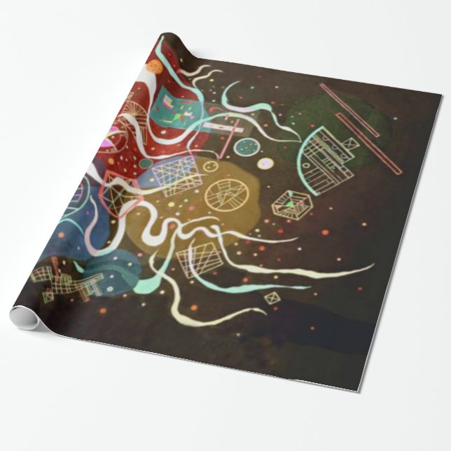 Kandinsky Movement I Abstract Artwork Wrapping Paper (Unrolled)
