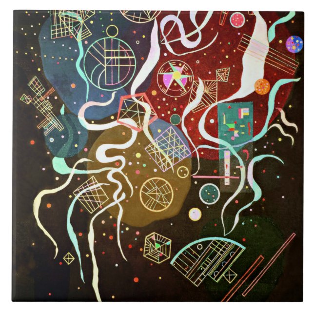 Kandinsky, Movement I, Ceramic Tile (Front)