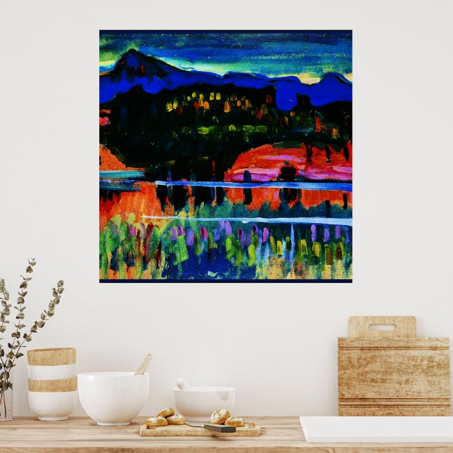 Kandinsky - Murnau am Staffelsee Poster (Kitchen)