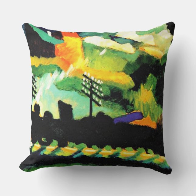 Kandinsky - Murnau Train and Castle Cushion (Front)