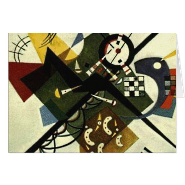 Kandinsky On White II Abstract Painting Card (Front Horizontal)