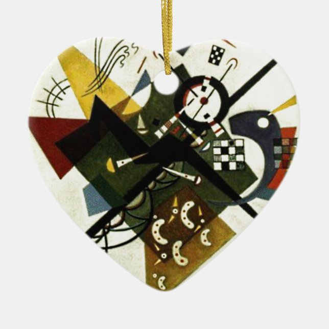 Kandinsky On White II Ceramic Ornament (Front)