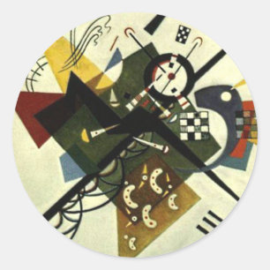 Kandinsky On White II Classic Round Sticker