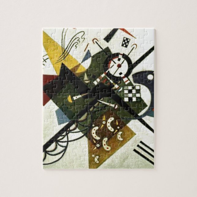 Kandinsky On White II Jigsaw Puzzle (Vertical)