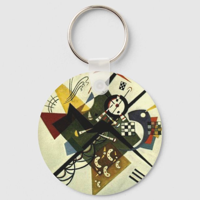 Kandinsky On White II Key Ring (Front)