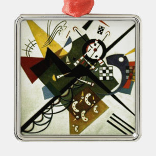 Kandinsky On White II Metal Tree Decoration