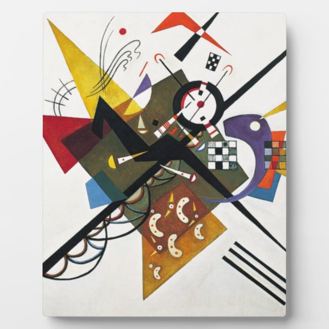 Kandinsky On White Two Abstract Painting Plaque (Front)