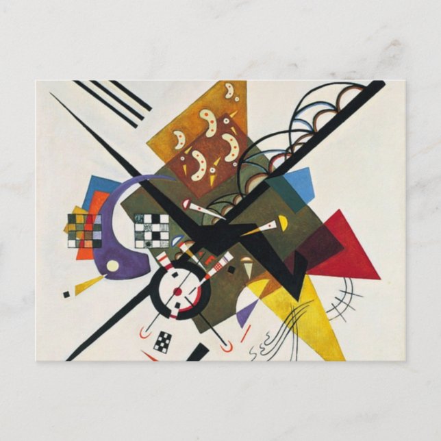 Kandinsky On White Two Abstract Painting Postcard (Front)