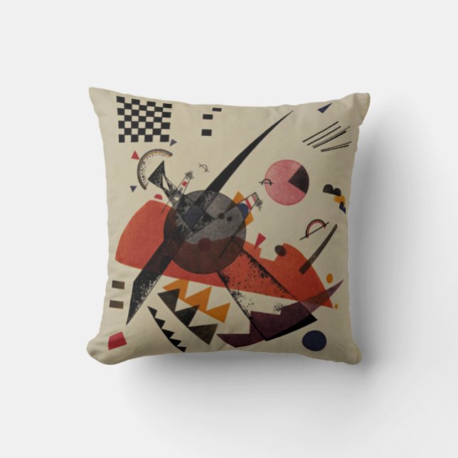 Kandinsky - Orange, abstract artwork, Cushion (Front)