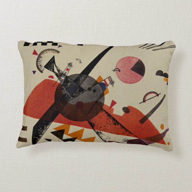 Kandinsky - Orange Decorative Cushion (Back)