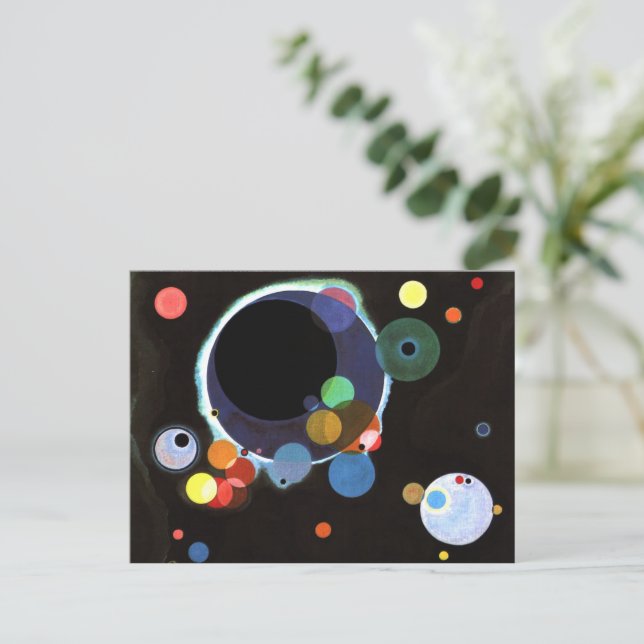 Kandinsky painting, Several Circles Postcard (Standing Front)