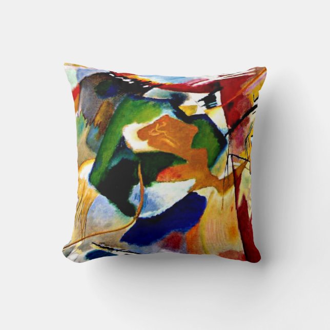 Kandinsky - Painting with Green Centre Cushion (Front)
