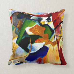 Kandinsky - Painting with Green Centre Cushion