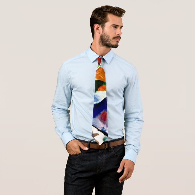 Kandinsky - Painting with Green Centre Tie (In Situ)