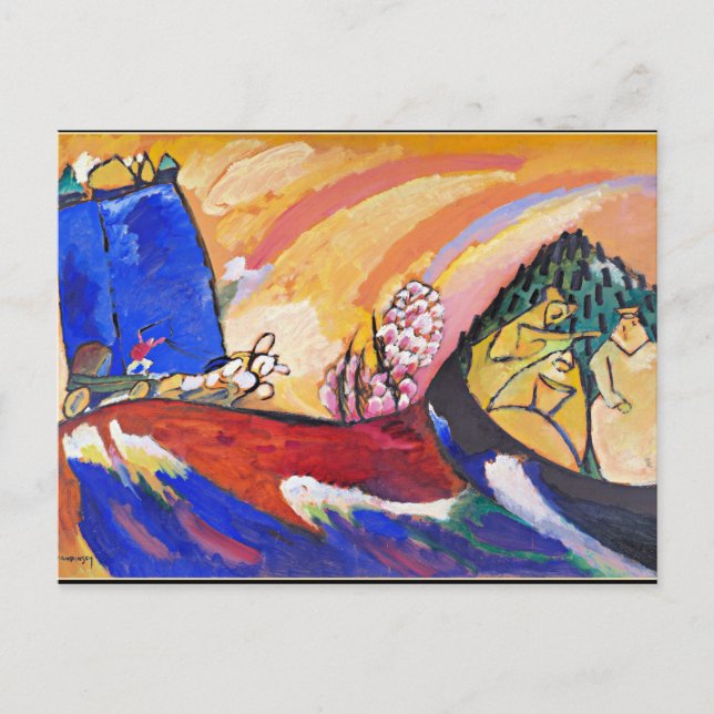 Kandinsky - Painting with Troika Postcard (Front)