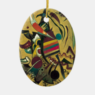 Kandinsky Points Abstract Canvas Painting Ceramic Tree Decoration