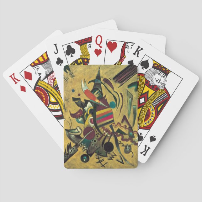 Kandinsky Points Abstract Canvas Painting Playing Cards (Back)