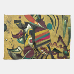 Kandinsky Points Abstract Canvas Painting Tea Towel