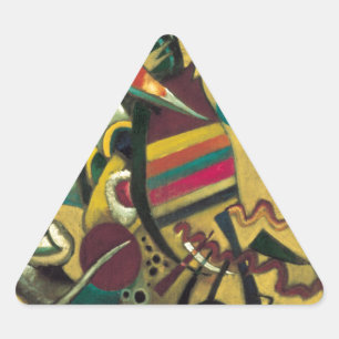 Kandinsky Points Abstract Canvas Painting Triangle Sticker