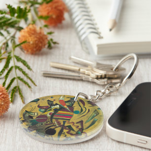 Kandinsky Points Abstract Geometric Art Print Key Ring