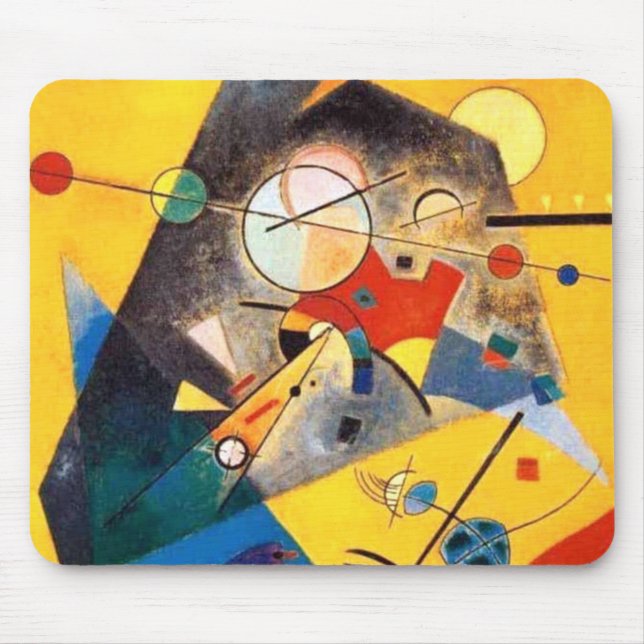 Kandinsky Quiet Harmony Abstract Art Mouse Pad (Front)