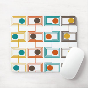 Kandinsky Rectangles with Ovals Mouse Pad