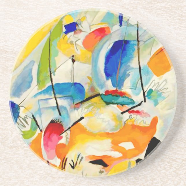 Kandinsky Sea Battle 1913 Coaster (Front)