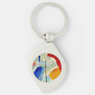 Kandinsky Sea Battle 1913 Key Ring