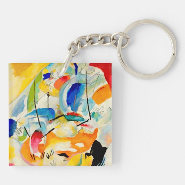 Kandinsky Sea Battle 1913 Key Ring (Back)