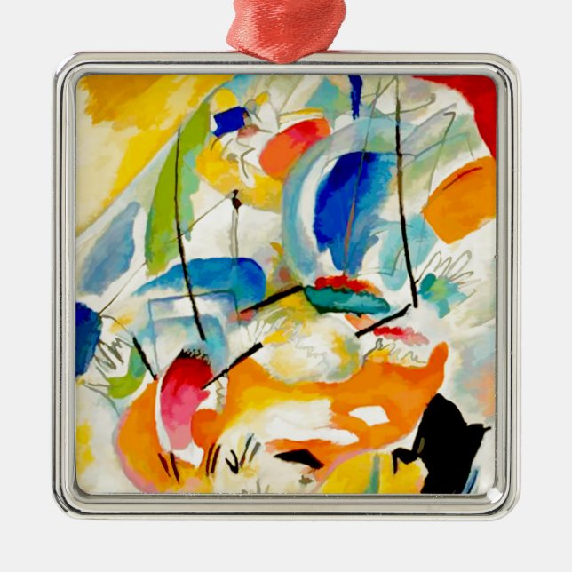 Kandinsky Sea Battle 1913 Metal Tree Decoration (Front)