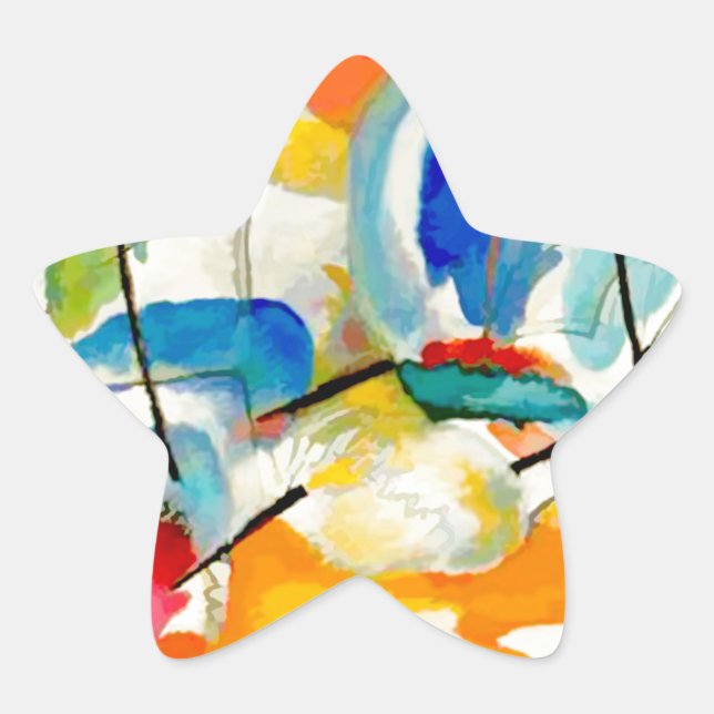 Kandinsky Sea Battle 1913 Star Sticker (Front)