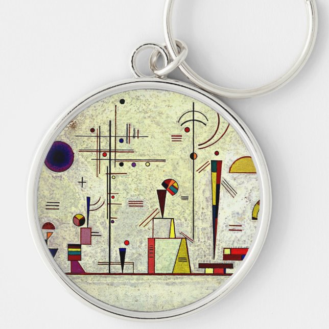 Kandinsky - Serious-Fun, popular abstract art,  Key Ring (Front)