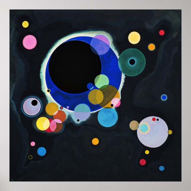 Kandinsky Several Circles Abstract Artwork Poster (Front)