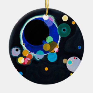 Kandinsky Several Circles Abstract Ceramic Ornament