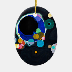 Kandinsky Several Circles Abstract Ceramic Tree Decoration