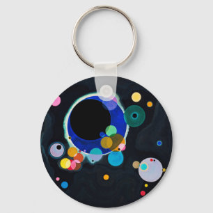 Kandinsky Several Circles Abstract Key Ring