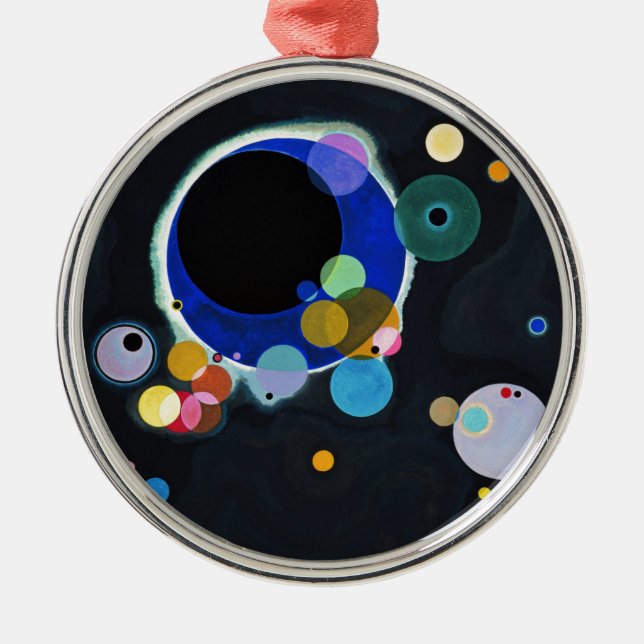 Kandinsky Several Circles Abstract Metal Ornament (Front)