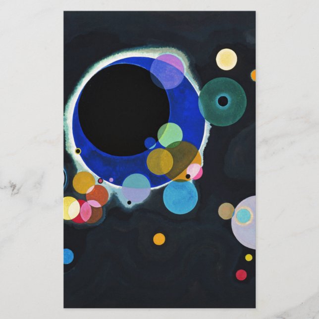 Kandinsky Several Circles Abstract Stationery (Front)