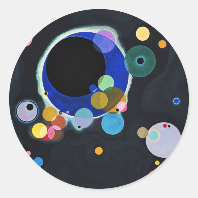 Kandinsky Several Circles Artwork Classic Round Sticker (Front)